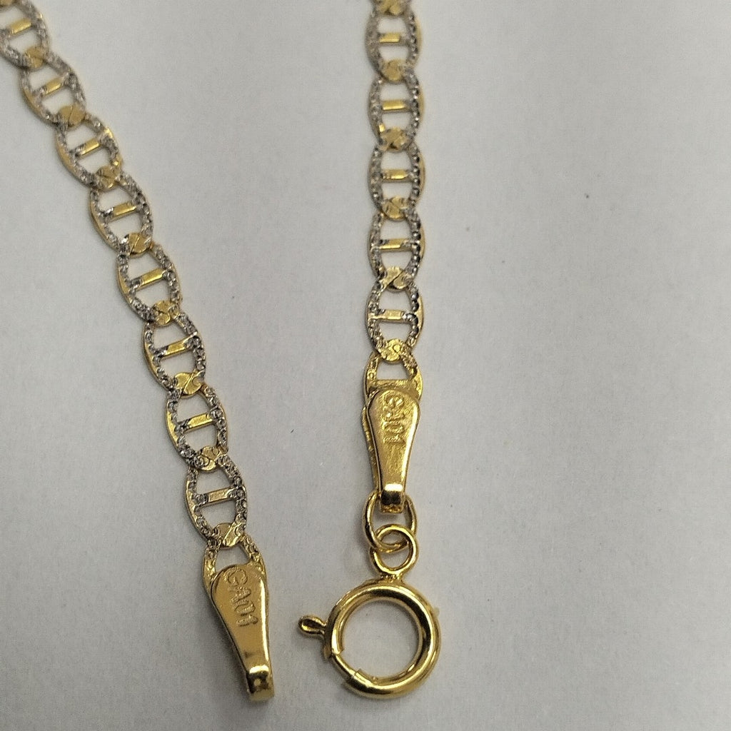 CADENAS TEJIDO GUCHI DIAMANTADO ORO 10K 55 CM 3.9 GR (NUEVO)