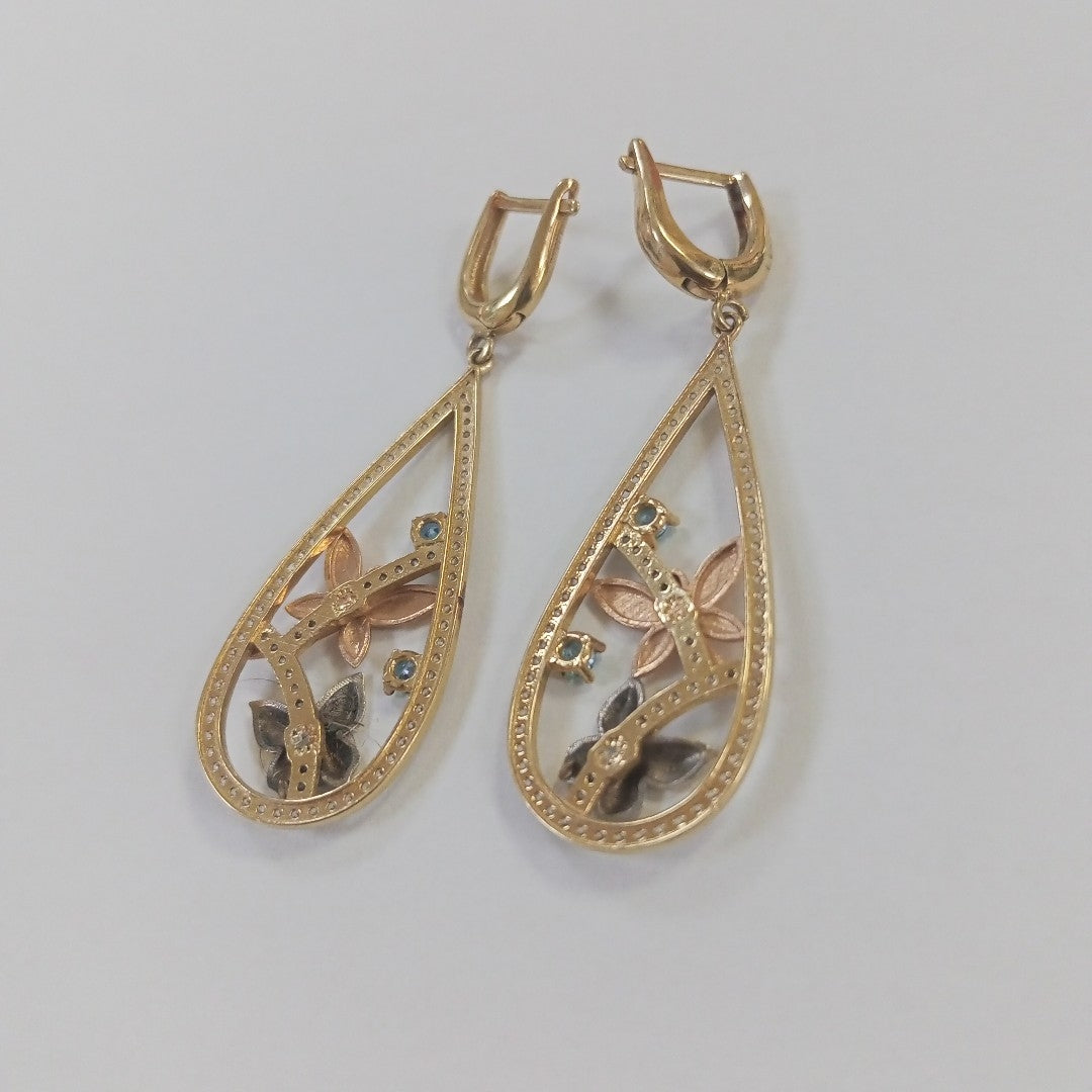 ARETES PAR ORO 14 K 7.7 GRMS (SEMINUEVO)