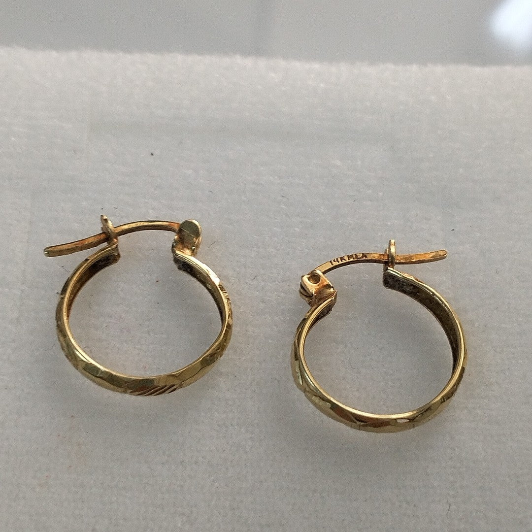 ARRACADAS PAR ORO 14 K 1 GRMS (SEMINUEVO)