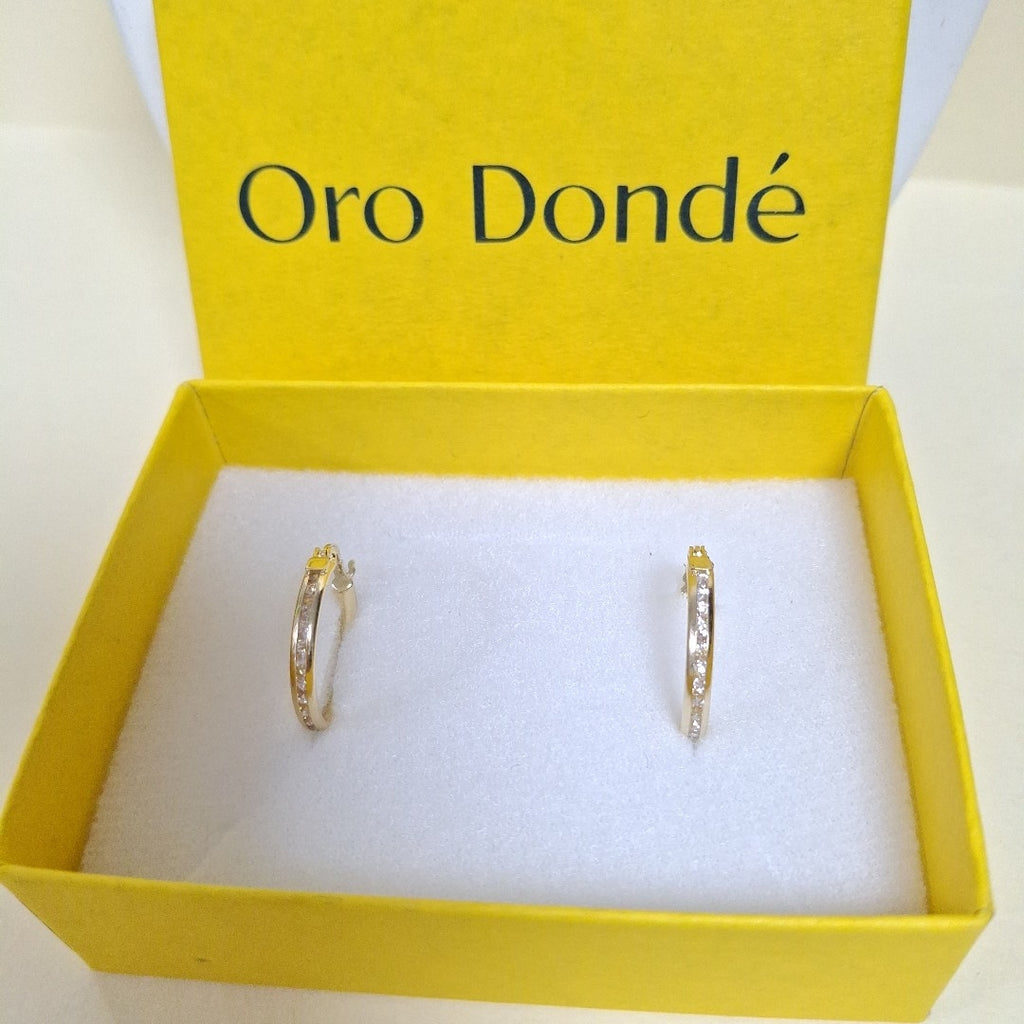 ARETES ARRACADAS CON CIRCONIAS 10K 1.8 GR (NUEVO)