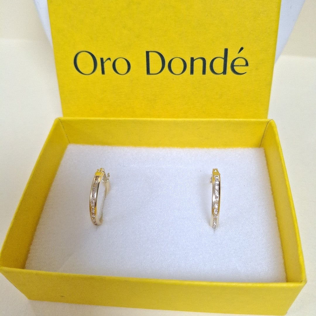 ARETES ARRACADAS CON CIRCONIAS 10K 1.8 GR (NUEVO)