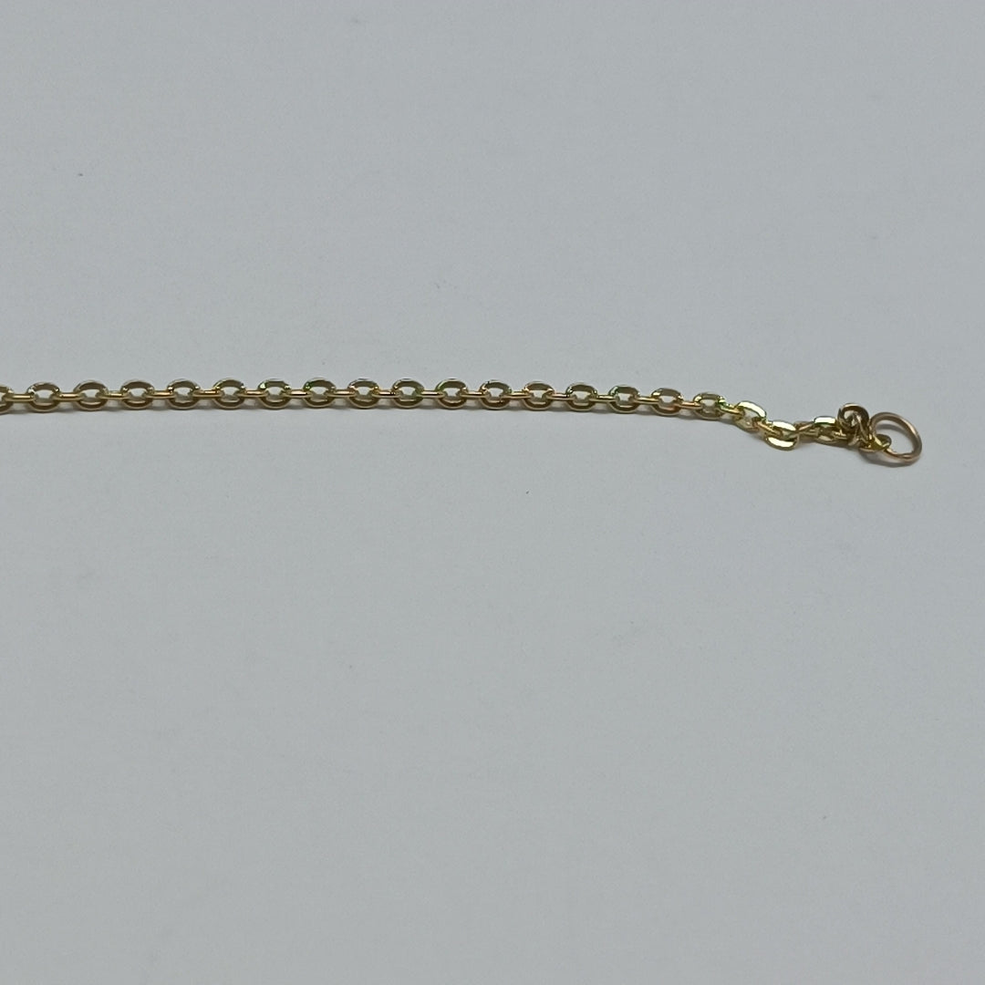 PULSERA ESP CON DIJE DE NIÑA 14K 18 CM 1.4 GR (NUEVO)