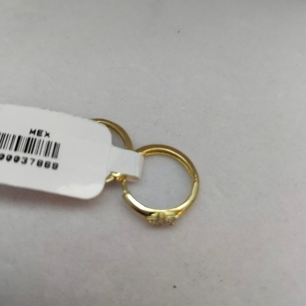 ARETES ARRACADAS FIG ESTRELLA CIRCONIAS 10K 1.6 GR (NUEVO)