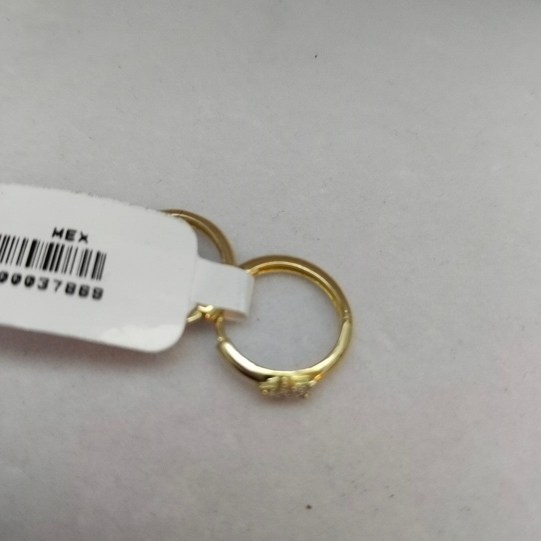 ARETES ARRACADAS FIG ESTRELLA CIRCONIAS 10K 1.6 GR (NUEVO)