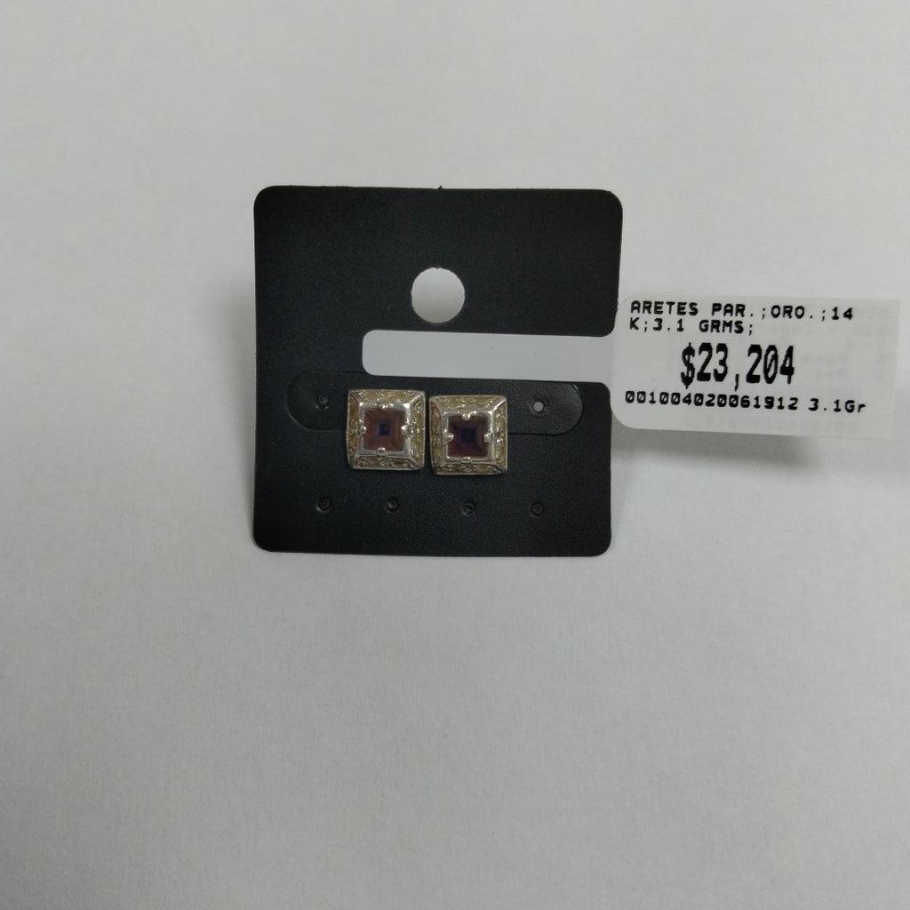 ARETES PAR ORO 14 K 3.1 GRMS (SEMINUEVO)