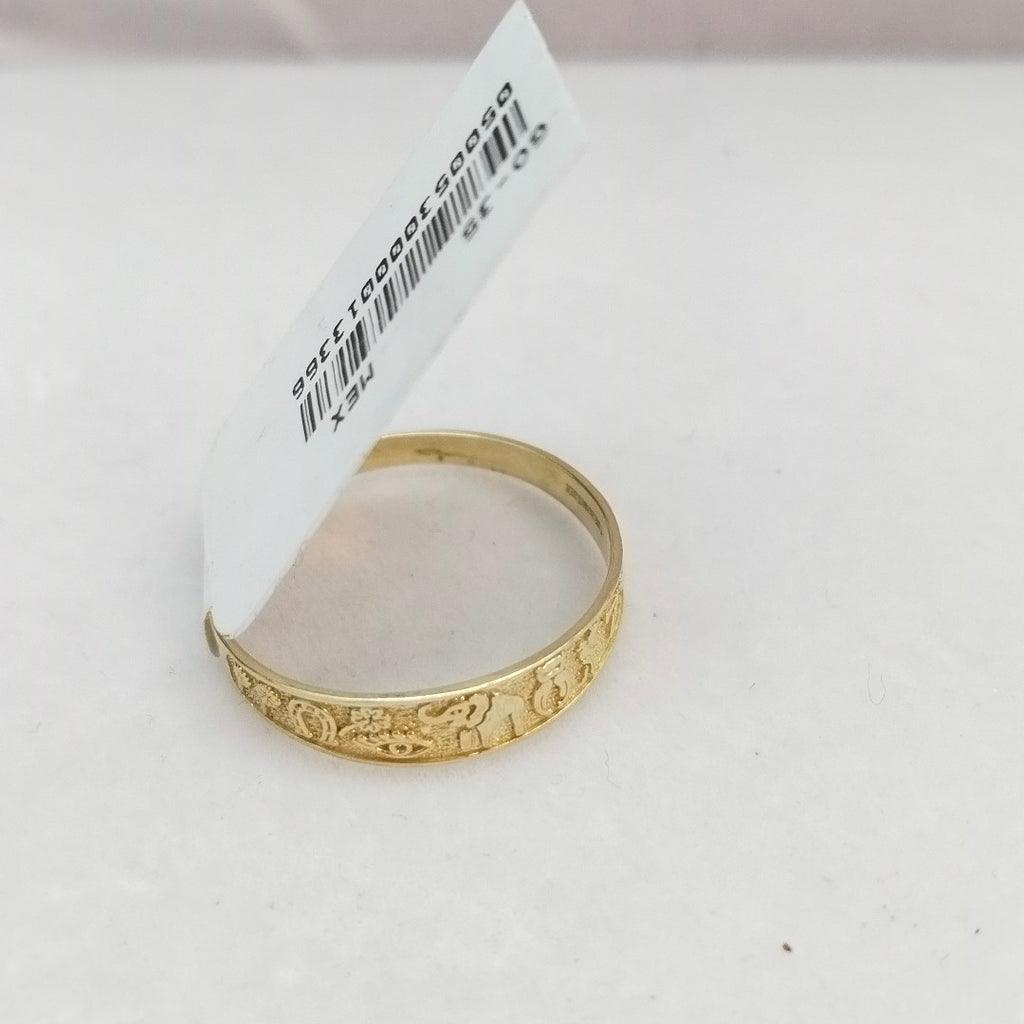 ANILLOS ARGOLLA DE LA SUERTE 10K TALLA 9 1.3 GR (NUEVO)