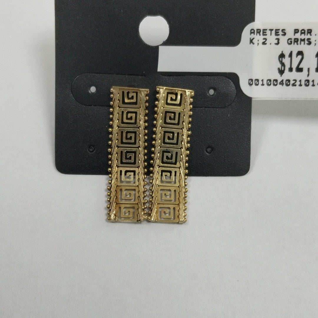 ARETES PAR ORO 10 K 2.3 GRMS (SEMINUEVO)