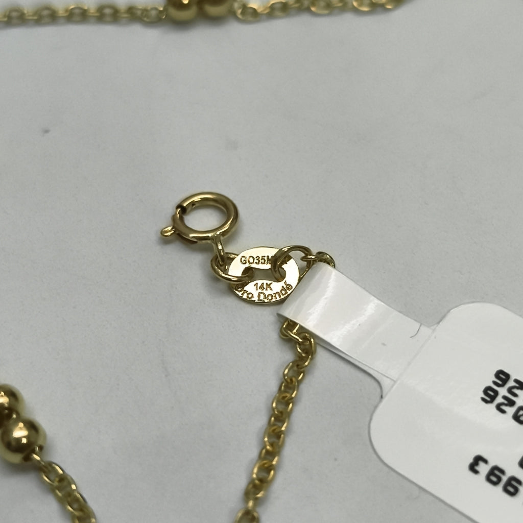 PULSERA TEJIDO ESPECIAL CORAZONES CON CIRCONIAS 14K 18 CM 2.3 GR (NUEVO)