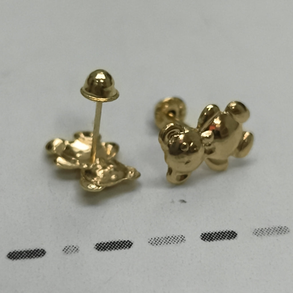 BROQUELES BROQUEL FIG OSO 14K 0.2592 GR (NUEVO)