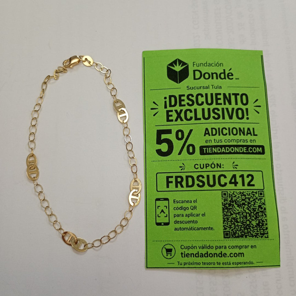 PULSERA ESPECIAL 14K 21 CM 1.8 GR (NUEVO)