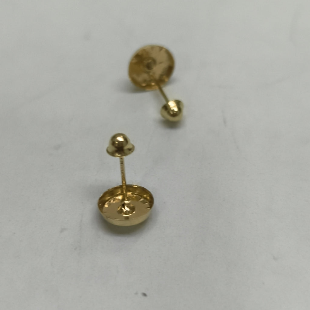 BROQUELES BROQUEL FIG BOTON C CIRCONIA 14K 0.2916 GR (NUEVO)