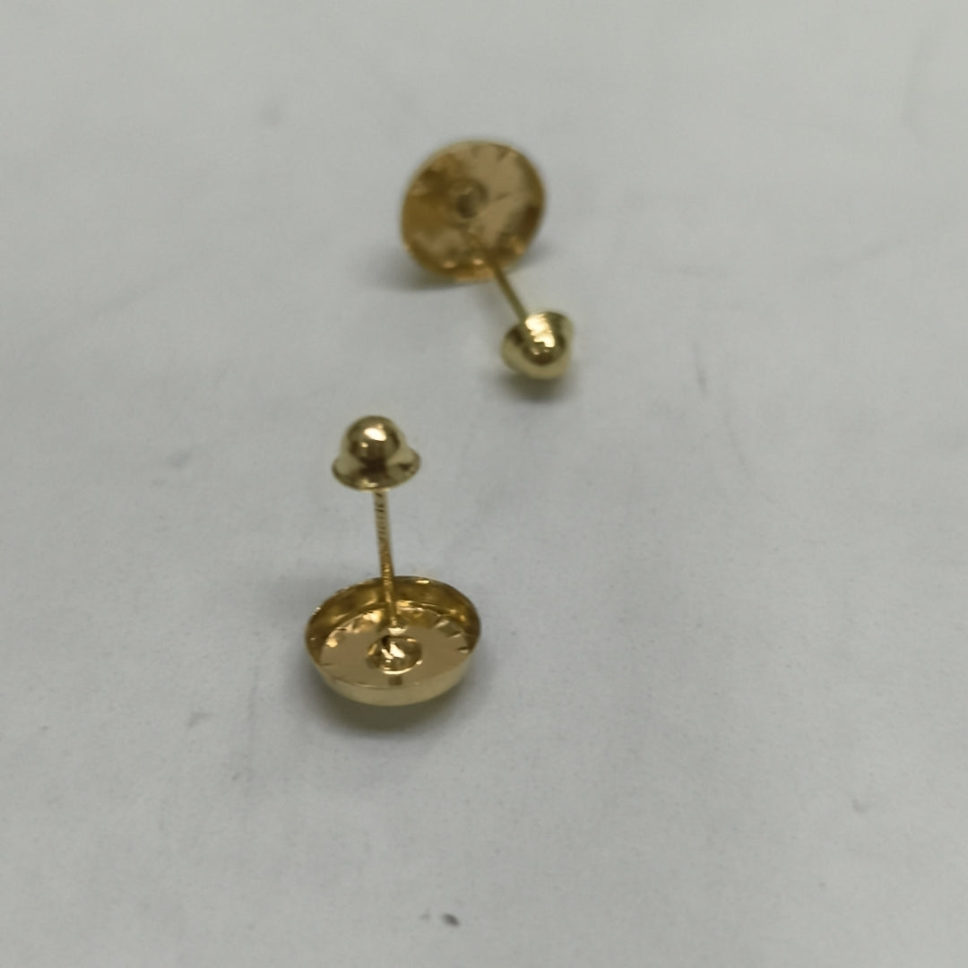 BROQUELES BROQUEL FIG BOTON C CIRCONIA 14K 0.2916 GR (NUEVO)