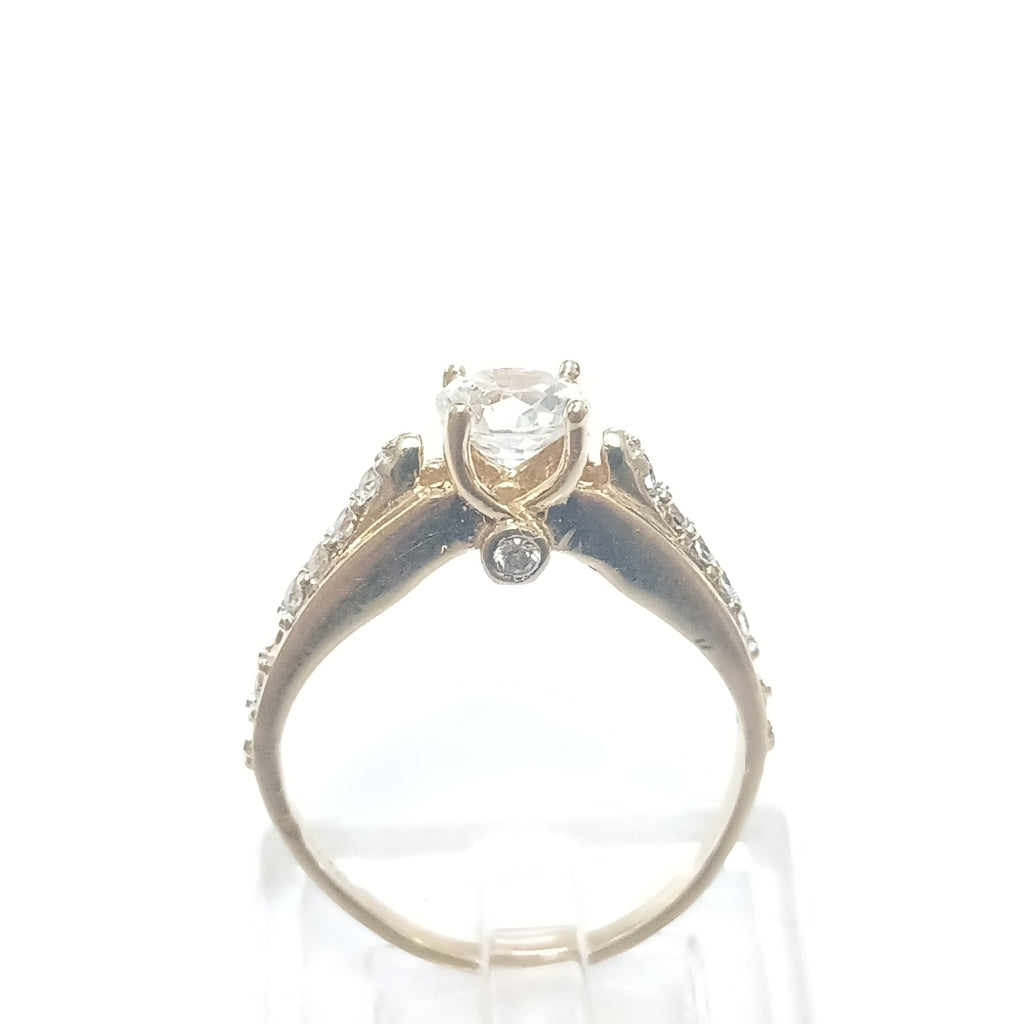 ANILLITO, SOLITARIO ORO 14 K 2.7 GRMS (SEMINUEVO)