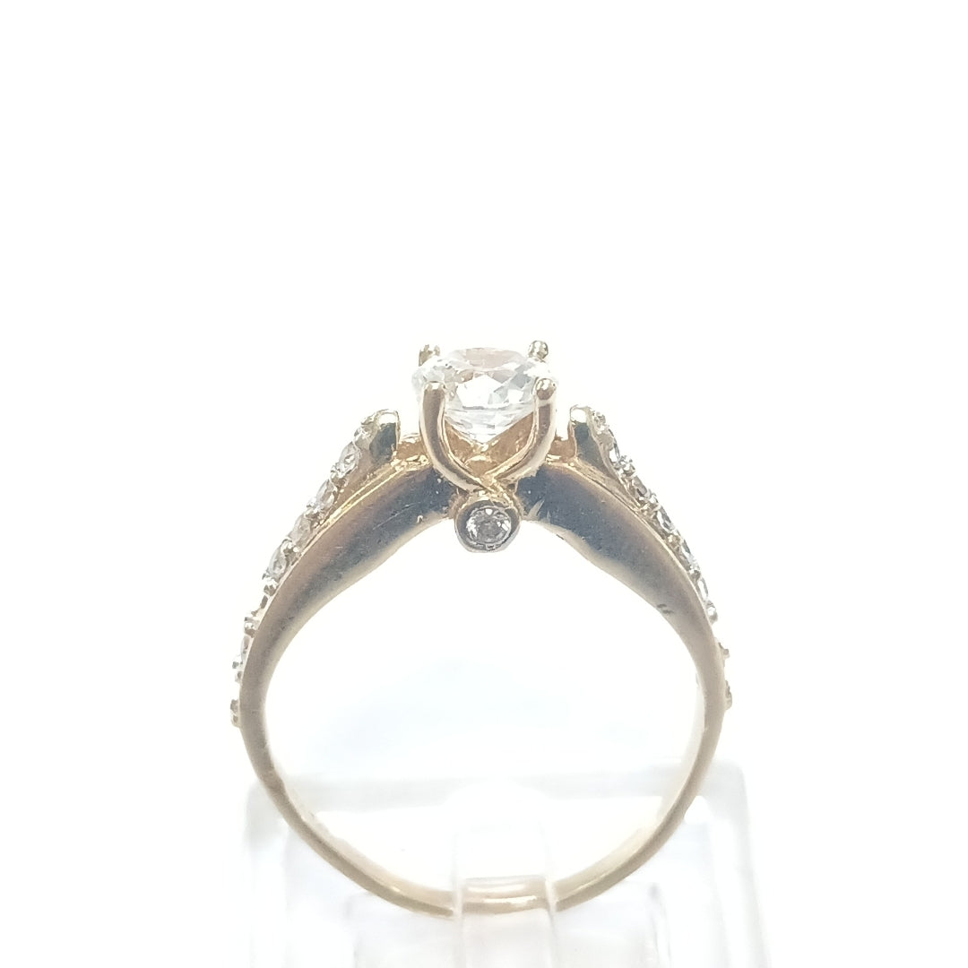 ANILLITO, SOLITARIO ORO 14 K 2.7 GRMS (SEMINUEVO)