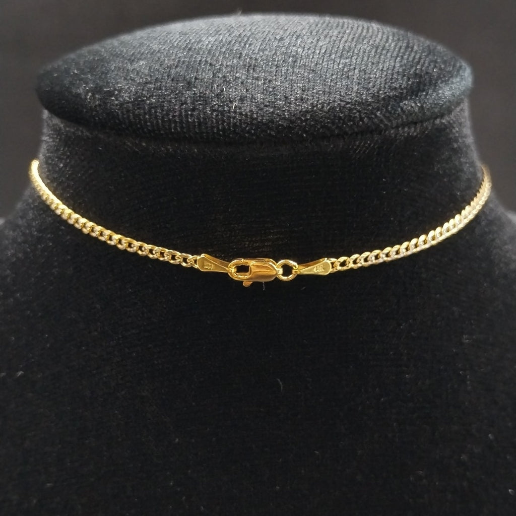 CADENAS BARBADA DIAMANTADA ORO 14K 60 CM 6.2 GR (NUEVO)