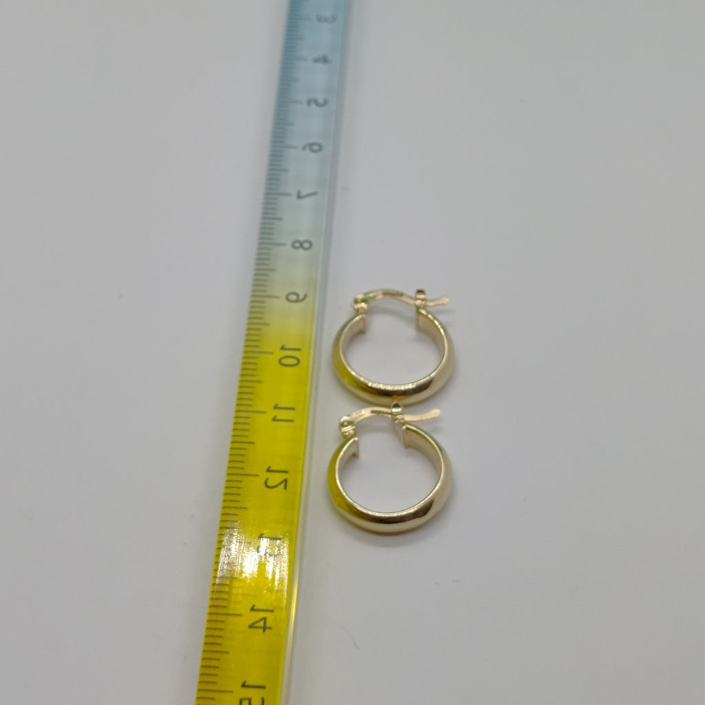 ARETES ARRACADA LISA 14K 1.7 GR (NUEVO)