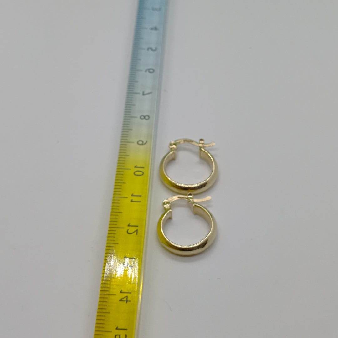 ARETES ARRACADA LISA 14K 1.7 GR (NUEVO)
