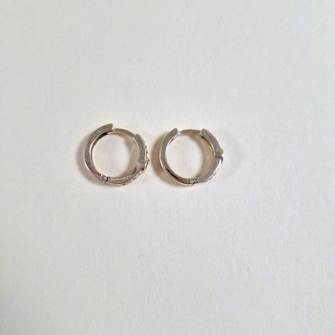 ARETES ARRACADAS C CIRCONIAS 10K 2.6 GR (NUEVO)