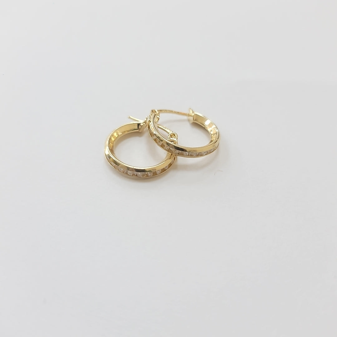 ARETES ARRACADAS CON CIRCONIAS 10K 1.4 GR (NUEVO)