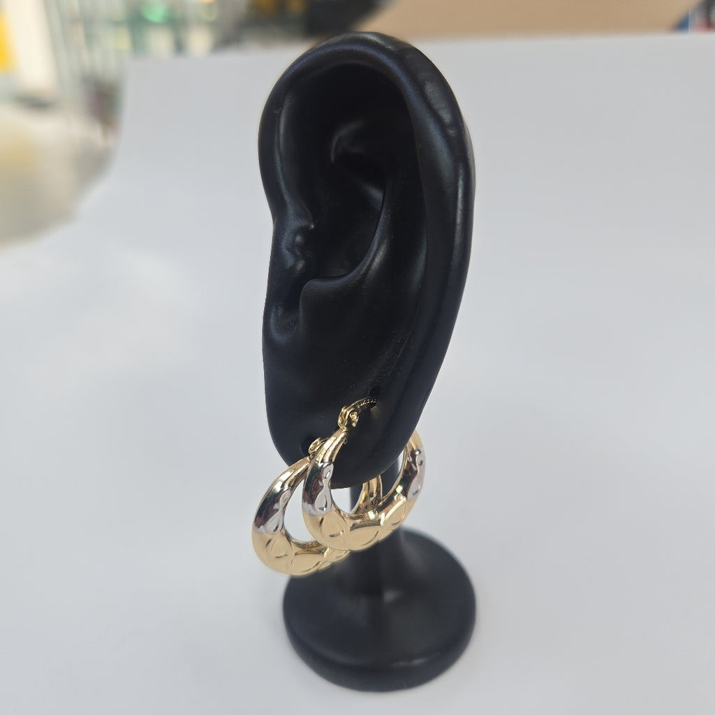 ARETES ARRACADAS COMBINADAS CON INFINITO 14K 2.3 GR (NUEVO)