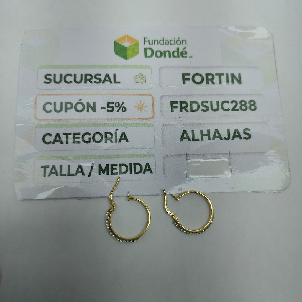 ARRACADAS PAR ORO 10 K 1.2 GRMS (SEMINUEVO)