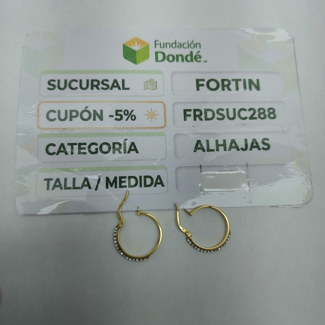 ARRACADAS PAR ORO 10 K 1.2 GRMS (SEMINUEVO)