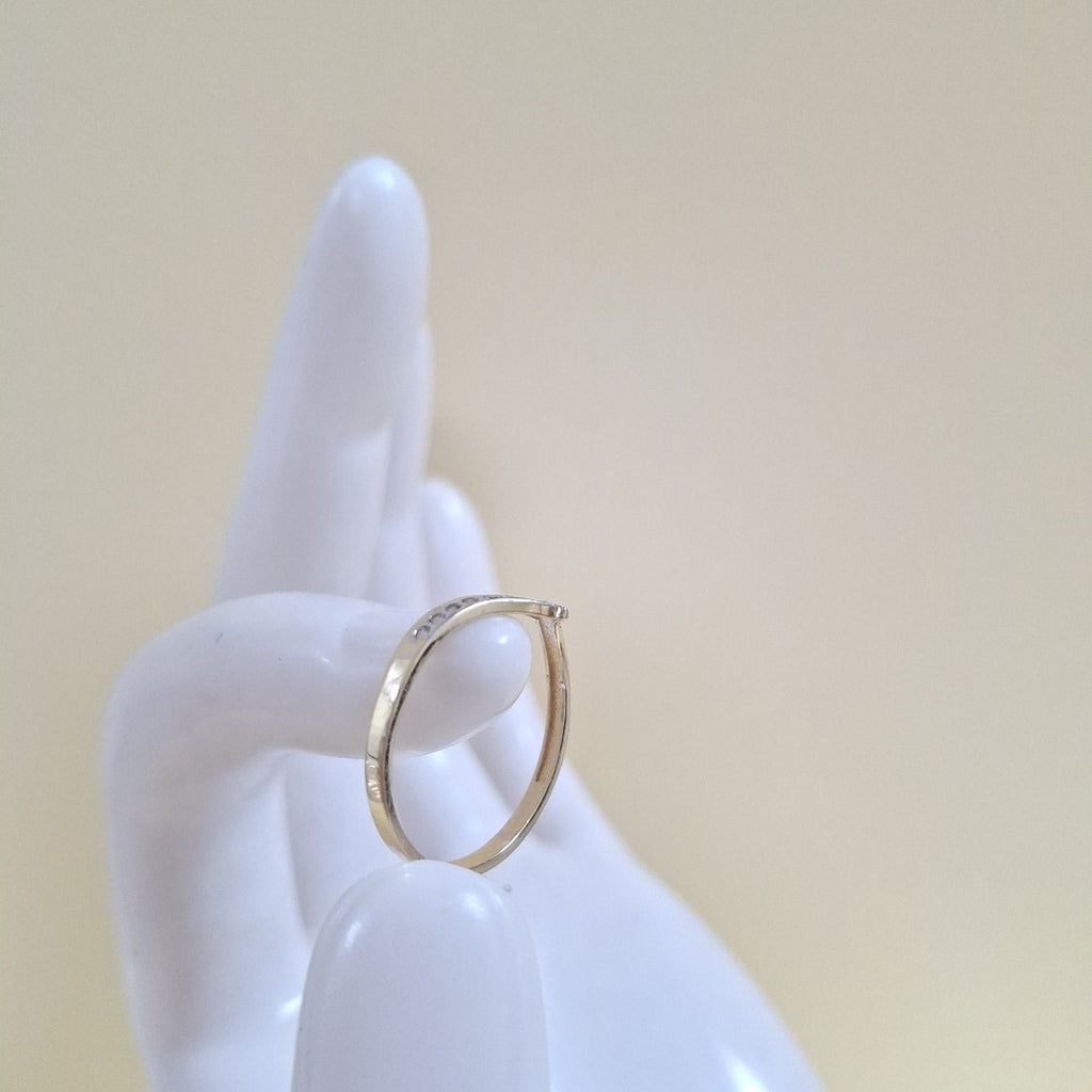 ANILLOS CON CIRCONIAS 14K TALLA 7 1 GR (NUEVO)