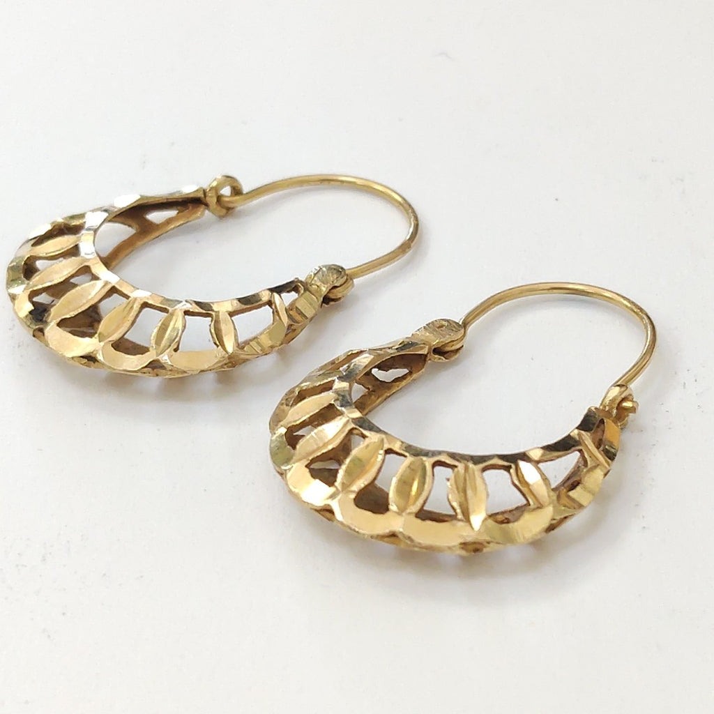 ARRACADAS PAR ORO 14 K 3.4 GRMS (SEMINUEVO)