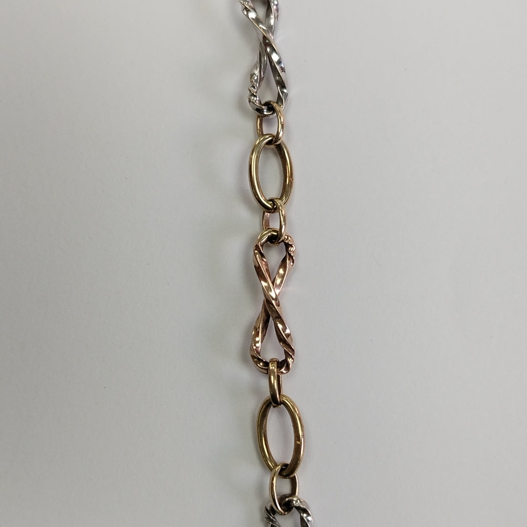 PULSERA ORO COMBINADO 10 K 2,90 GRMS (SEMINUEVO)