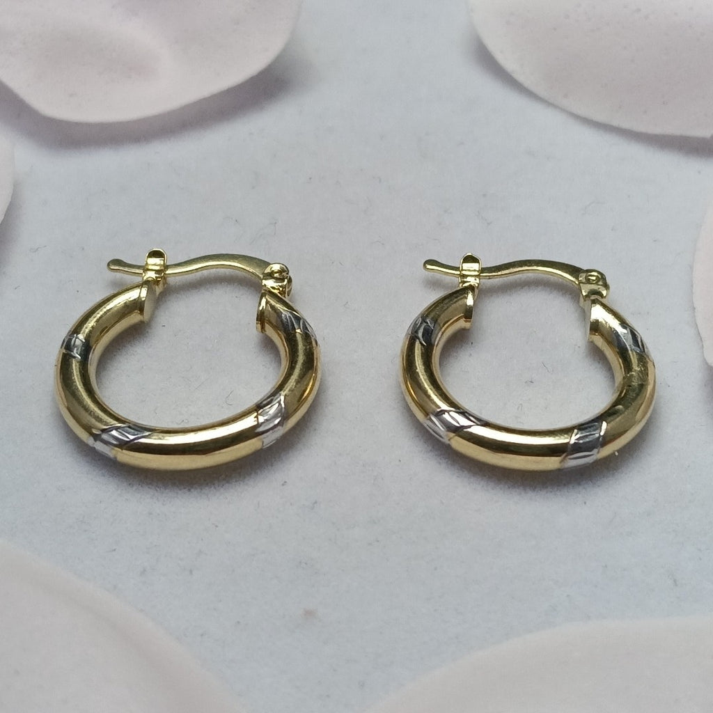 ARETES ARRACADAS COMBINADAS 14K 1.7 GR (NUEVO)