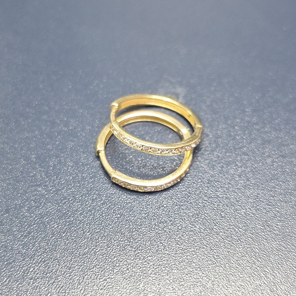 ARETES ARRACADAS C CIRCONIAS 14K 2 GR (NUEVO)