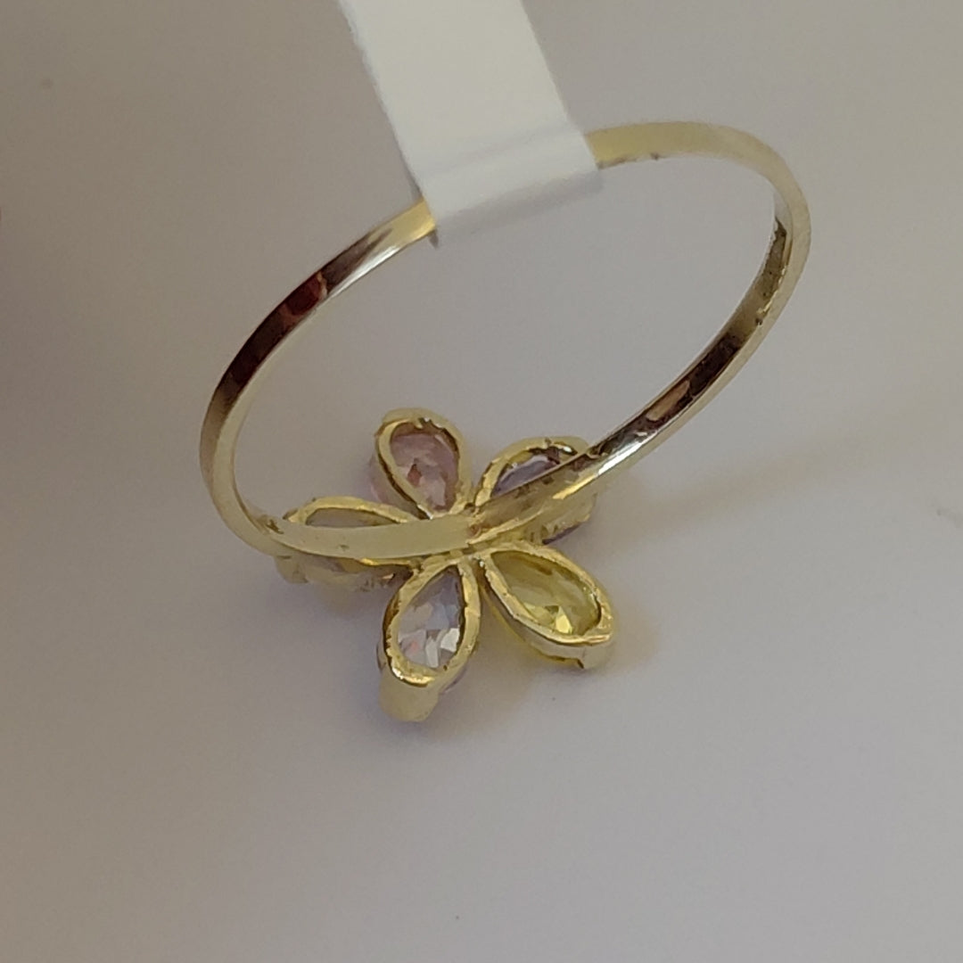 ANILLOS CON PDRAS DE COLOR 14K TALLA 8.5 1.5 GR (NUEVO)