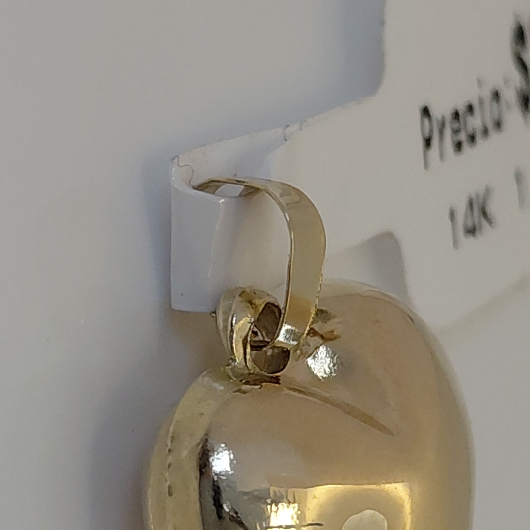 DIJE TEJIDO CORAZON LISO 14K 1.3 GR (NUEVO)
