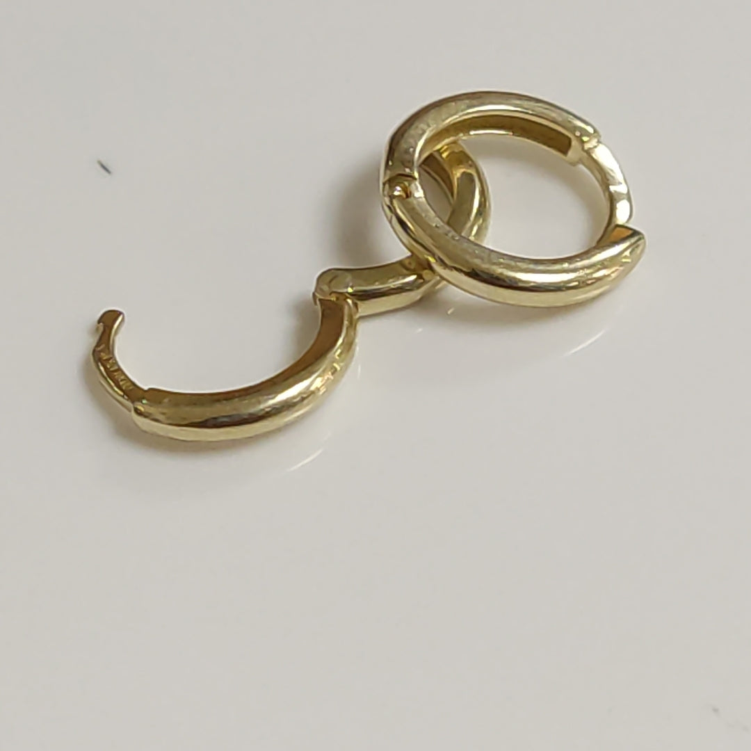 ARETES ARRACADAS LISAS 10K 1.2 GR (NUEVO)