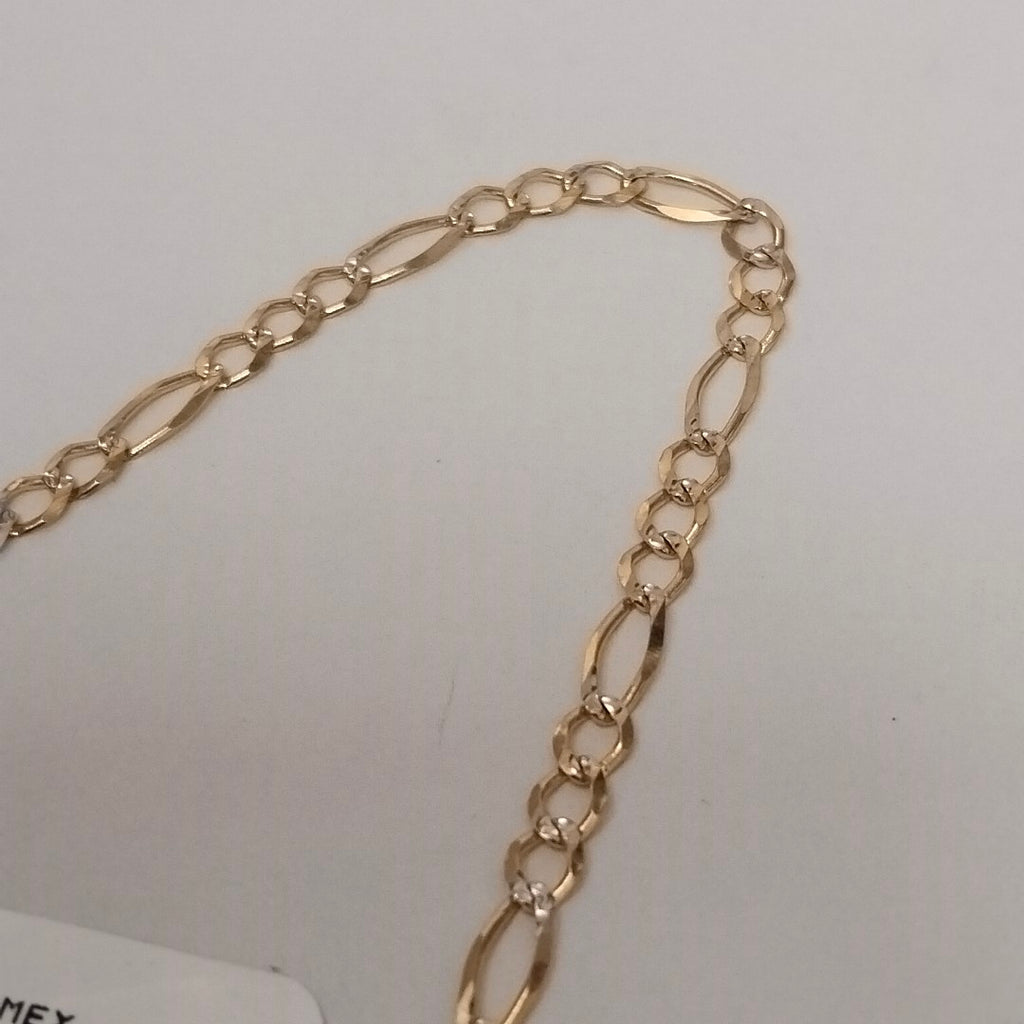 PULSERA 3X1 DIAMANTADA 14K 18 CM 2.5 GR (NUEVO)