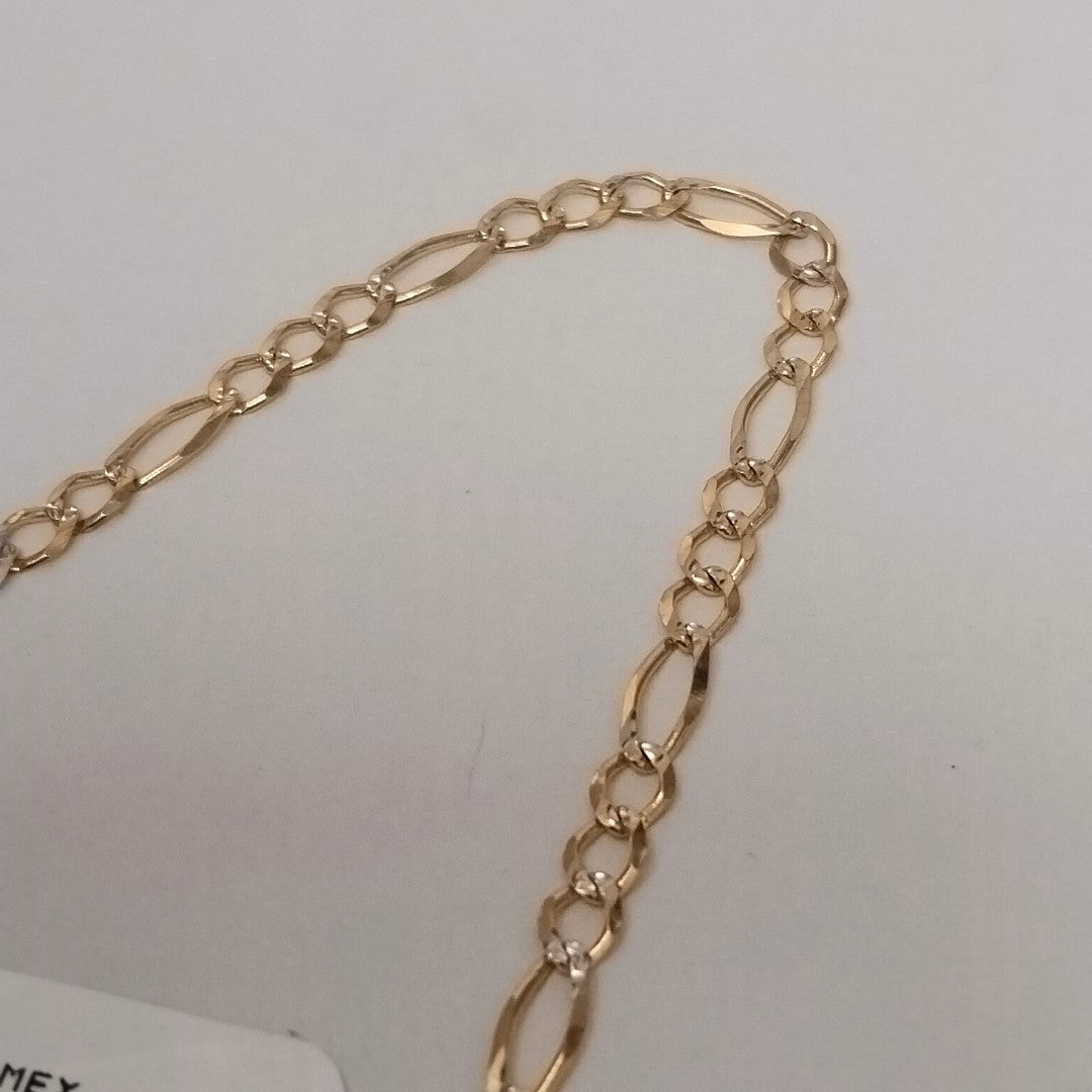 PULSERA 3X1 DIAMANTADA 14K 18 CM 2.5 GR (NUEVO)
