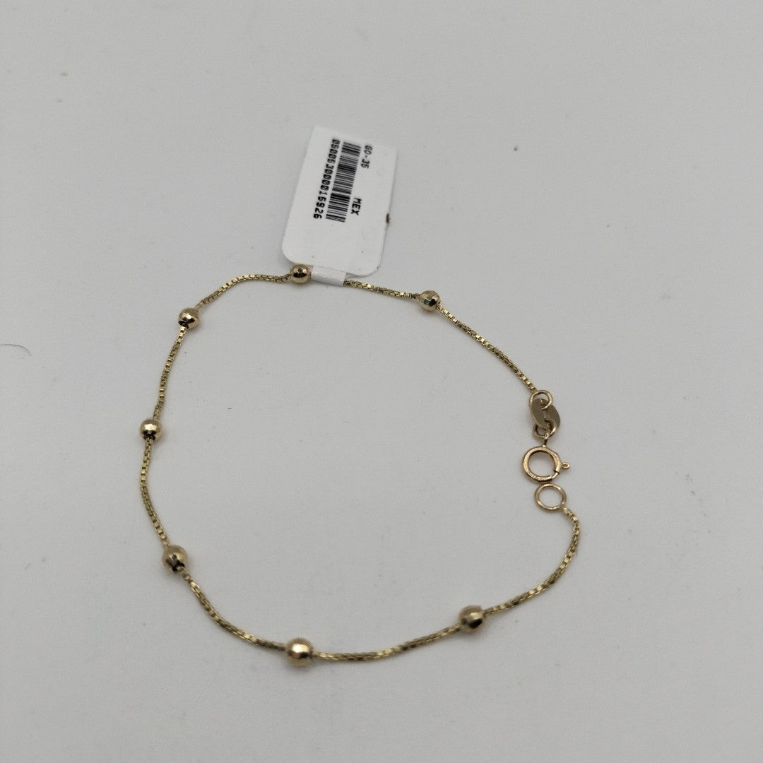 PULSERA ESPECIAL CON BOLITAS 14K 18 CM 1.4 GR (NUEVO)