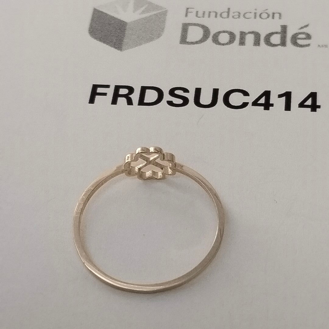 ANILLOS ANILLITO FIG TREBOL 10K TALLA 9 0.8 GR (NUEVO)