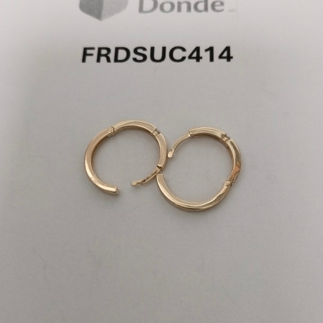 ARETES ARRACADAS LISAS 14K 2.3 GR (NUEVO)