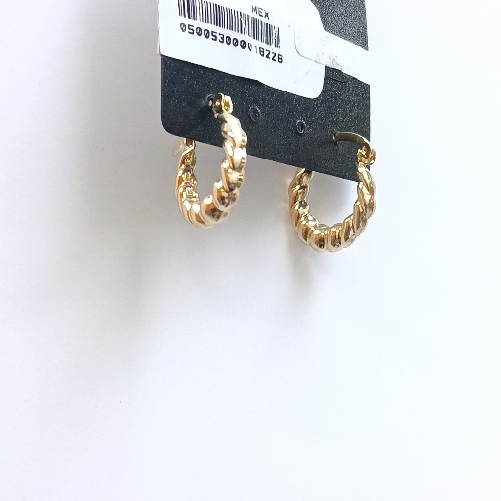 ARETES ARRACADAS TZL HUECAS 14K 1.5 GR (NUEVO)