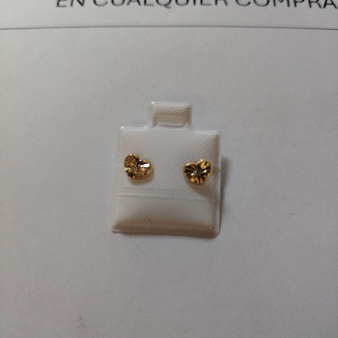 BROQUELES BROQUEL FIG CORAZON C CIRCONIA 14K 0.2603 GR (NUEVO)
