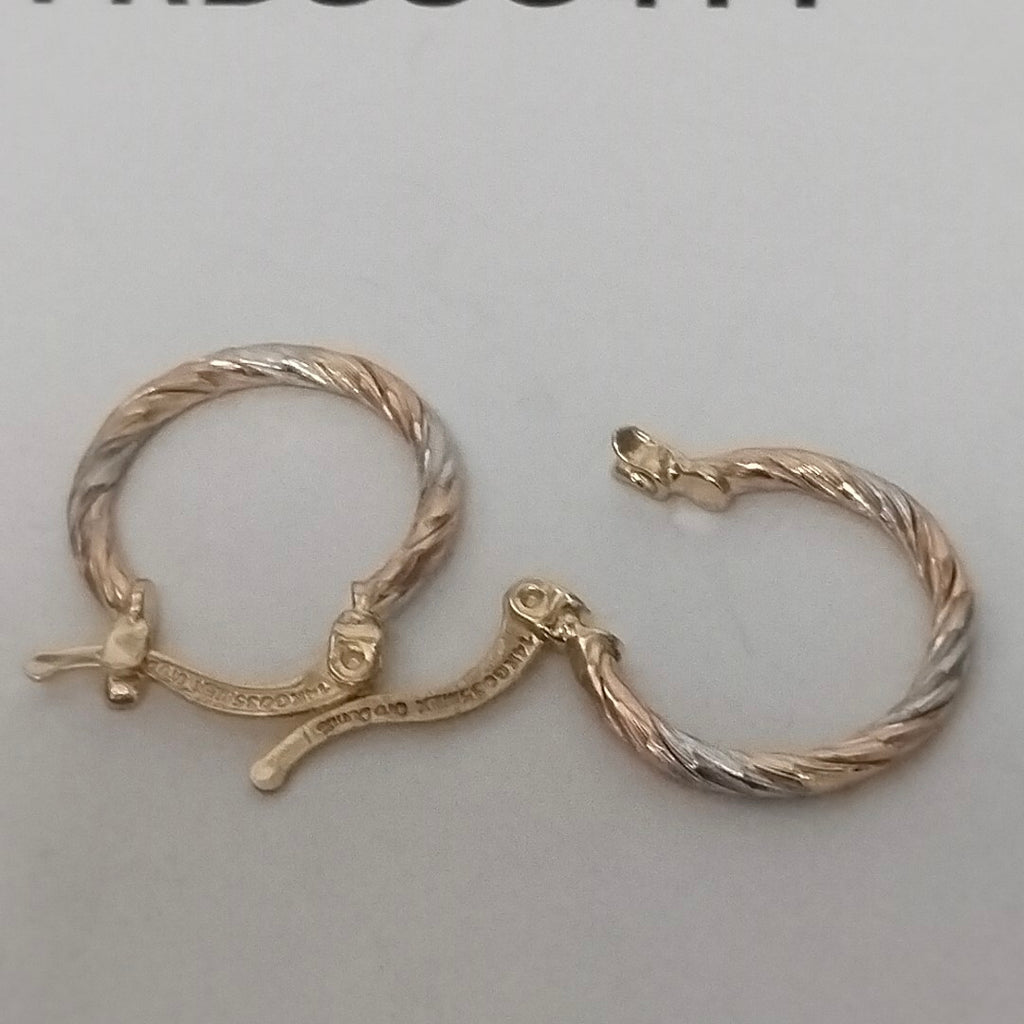ARETES ARRACADAS COMBINADAS 14K 2 GR (NUEVO)