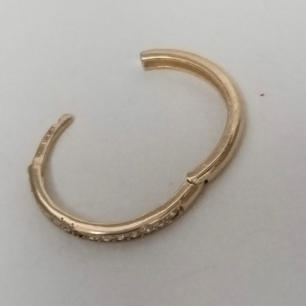 ARETES ARRACADAS C CIRCONIAS 14K 2 GR (NUEVO)