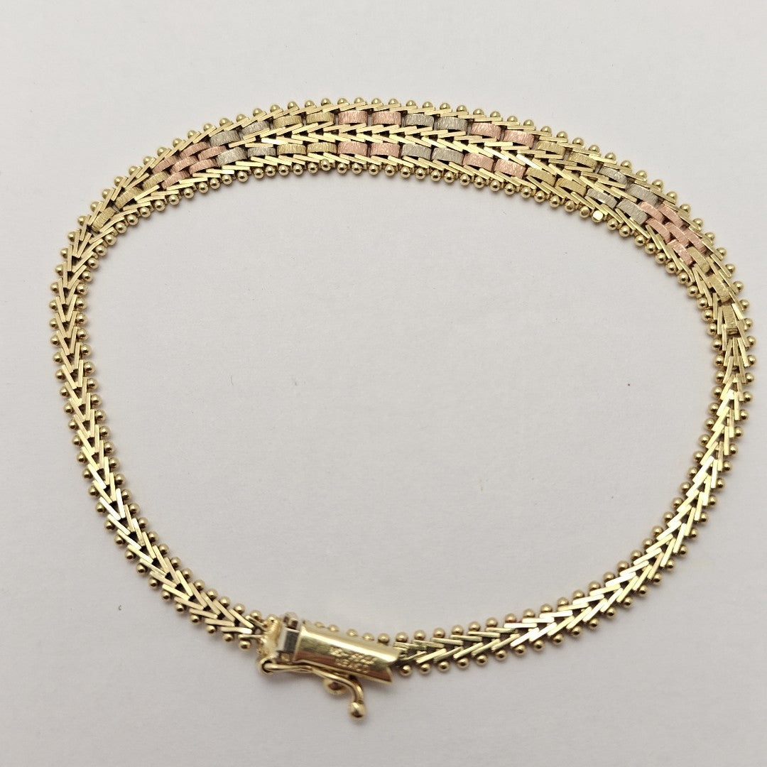 PULSERA ORO COMBINADO 14 K 9,00 GRMS (SEMINUEVO)
