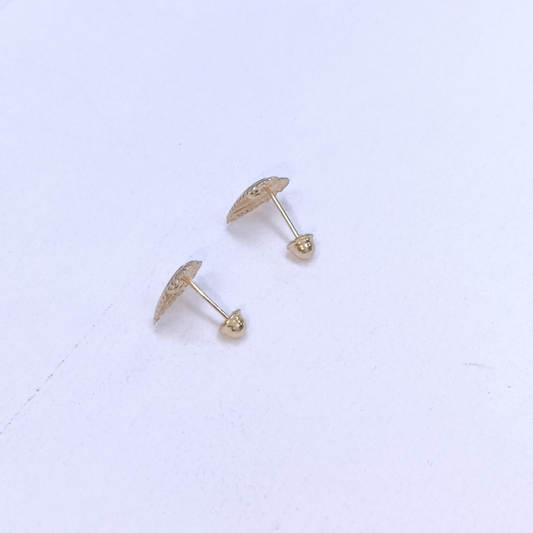 BROQUELES BROQUEL FIG CORAZON C CIRCONIA 14K 0.2614 GR (NUEVO)