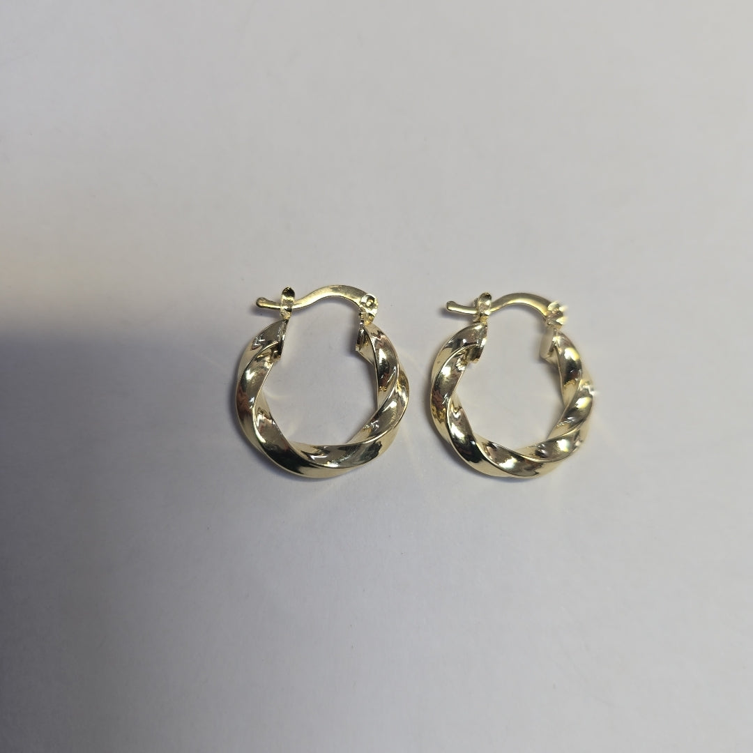 ARETES ARRACADA TORZAL 14K 1.9 GR (NUEVO)