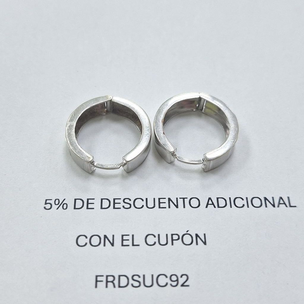 ARETES PAR ORO BLANCO 10 K 3,40 GRMS (SEMINUEVO)