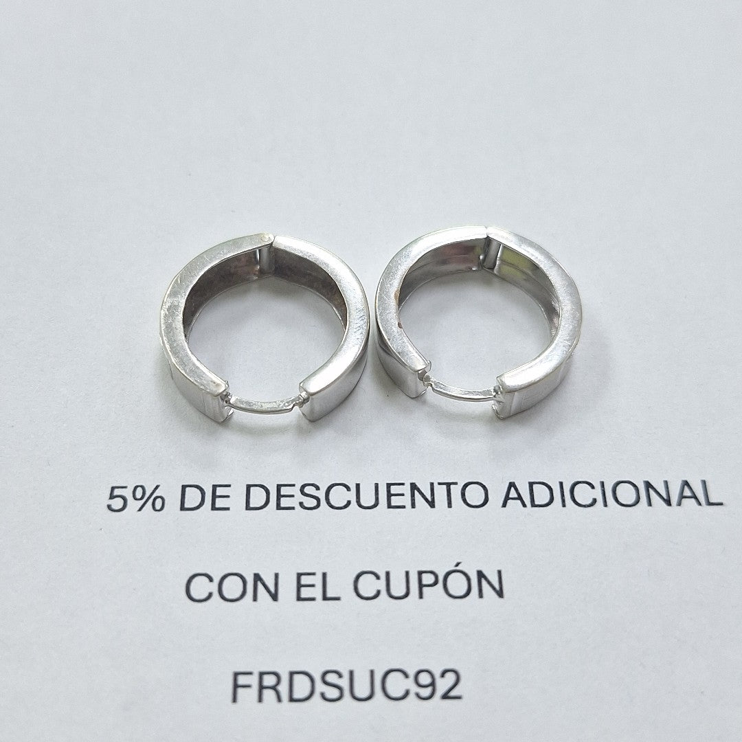 ARETES PAR ORO BLANCO 10 K 3,40 GRMS (SEMINUEVO)