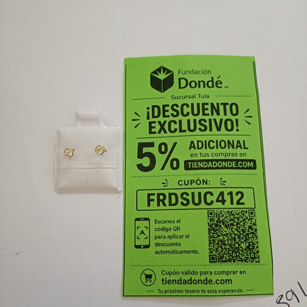 BROQUELES BROQUEL C CIRCONIA 14K 0.1501 GR (NUEVO)