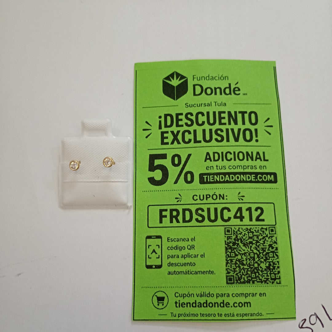 BROQUELES BROQUEL C CIRCONIA 14K 0.1501 GR (NUEVO)